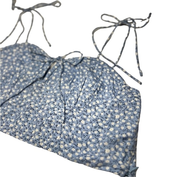 Princess Polly blue floral crop top - size 12 - Picture 6 of 7